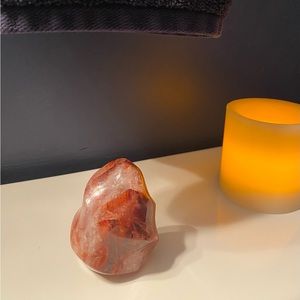 Fire quartz crystal flame